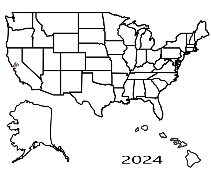 Animated hand-drawn map of the US showing our original 2024 expansion plan, starting from the Bay Area